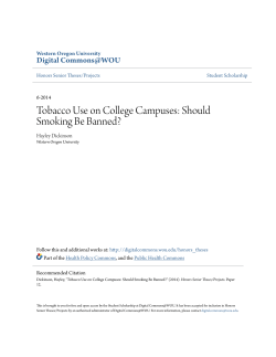 Tobacco Use on College Campuses: Should Smoking Be Banned?