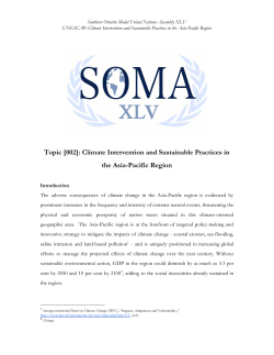Climate Intervention and Sustainable Practices in the Asia