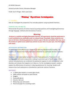 Melting Styrofoam Investigation