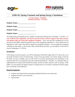 ESBA 02: Spring Constants and Spring Energy Calculations