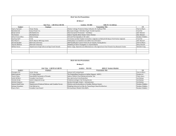 Oral Presentation Schedule for Winter 2017 Work Term