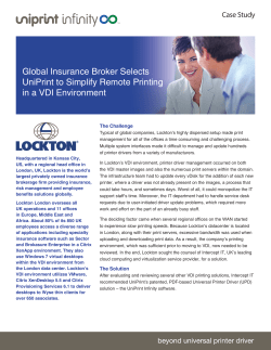 Global Insurance Broker Selects UniPrint to Simplify Remote