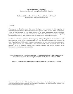 An Archipelago of Excellence? Autonomous Capacity