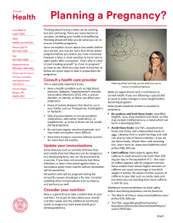 Planning a Pregnancy?