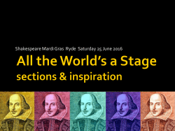 Shakespeare Mardi Gras Ryde Saturday 25 June 2016