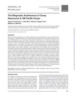 The Magmatic Architecture of Taney Seamount-A, NE