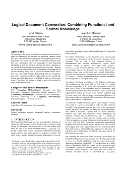 Logical Document Conversion: Combining Functional and Formal