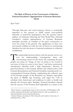 The Role of History in the Construction of Identity