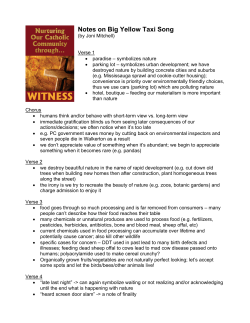 Notes on Big Yellow Taxi Song