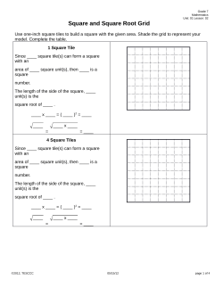 Square and Square Root Grid