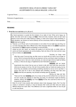 UNIVERSITA` DEGLI STUDI DI URBINO &ldquo;CARLO BO&rdquo;