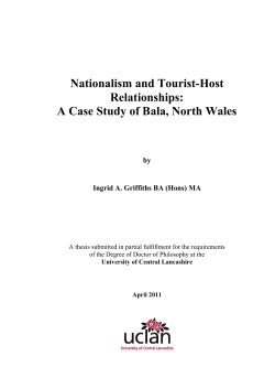 Nationalism and Tourist-Host Relationships: A Case Study of Bala