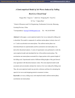 A Semi-empirical Model of Air Waves Induced by Falling Rock in a