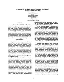A TOOL FOR THE AUTOMATIC CREATION, EXTENSION AND