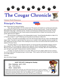 The Cougar Chronicle The Cougar Chronicle