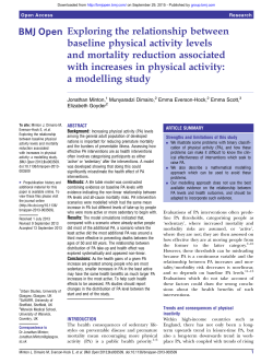 Exploring the relationship between baseline physical activity levels