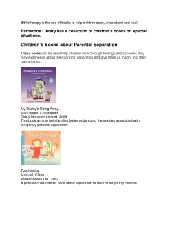 Children`s Books about Parental Separation