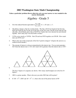 Algebra - Blaine School District