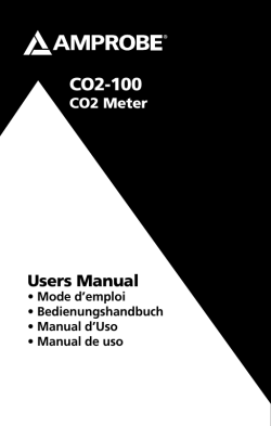 CO2-100 CO2 Meter Product Manual