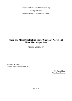 Social and Moral Conflicts in Edith Wharton`s Novels