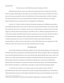 The Near Success of the White Movement in the Russian Civil War