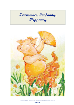 Irreverence, Profanity, Flippancy