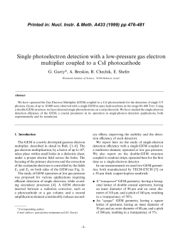 Single photoelectron detection with a low