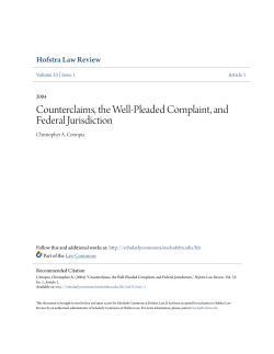 Counterclaims, the Well-Pleaded Complaint, and Federal Jurisdiction