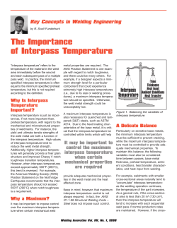 Importance of Interpass Temperature