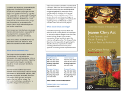 Jeanne Clery Act - Community College of Rhode Island