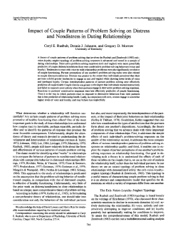 Impact of Couple Patterns of Problem Solving on
