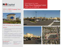 1211-1289 Central Ave. Brea West Shopping Center