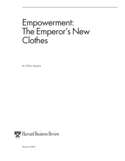 Empowerment: The Emperor`s New Clothes