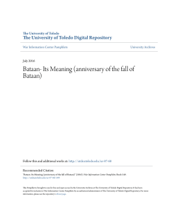 Bataan- Its Meaning (anniversary of the fall of Bataan)