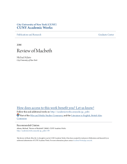 Review of Macbeth - CUNY Academic Works