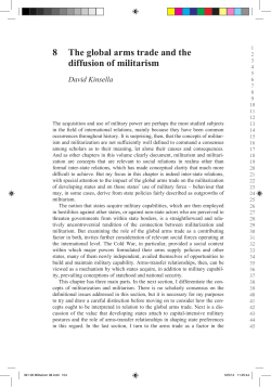 8 The global arms trade and the diffusion of militarism