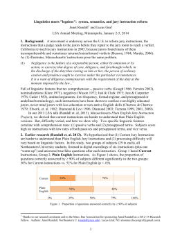 Linguistics meets "legalese": syntax, semantics, and jury instruction