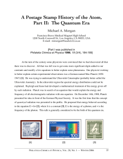 A Postage Stamp History of the Atom, Part II: The
