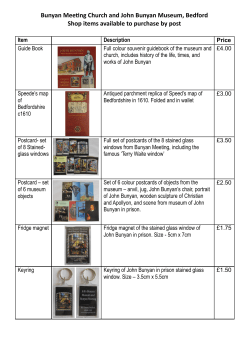 Stock list - Bunyan Meeting