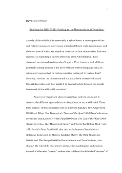 INTRODUCTION Reading the Wild Child: Pawing at the Human