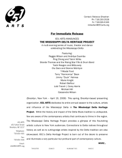 651 ARTS presents the Mississippi Delta Heritage Project