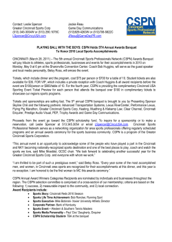 2011 CSPN Awards Banquet - Cincinnati USA Sports Commission