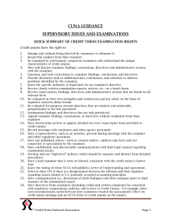 110630 CUNA CU Exam Bill of Rights Summary