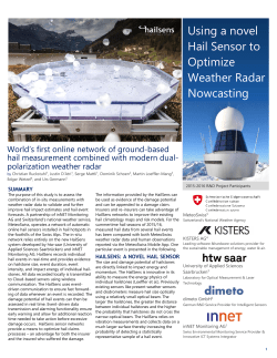Using a novel Hail Sensor to Optimize Weather Radar Nowcasting