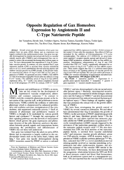 Opposite Regulation of Gax Homeobox Expression