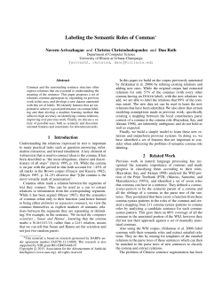 Labeling the Semantic Roles of Commas