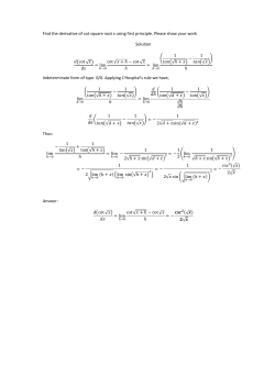 Find the derivative of cot square root x using first principle. Please