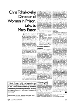 Chris Tchaikovsky, Director of Women in Prison, taJksto Mary Eaton
