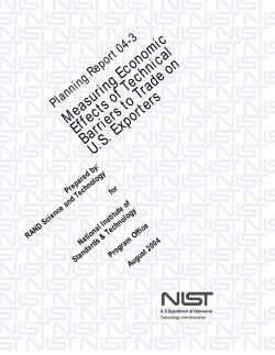 Measuring Economic Effects of Technical Barriers to Trade on