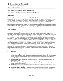 Alcohol and Drug Policy - Benedictine University